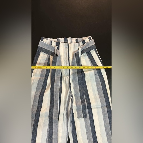 J. Crew Point Sur High Rise Striped Pant 100% linen 0 - Picture 11 of 11